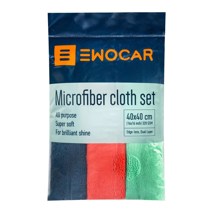 EWOCAR All purpose Mikrofasertücher 3er Pack